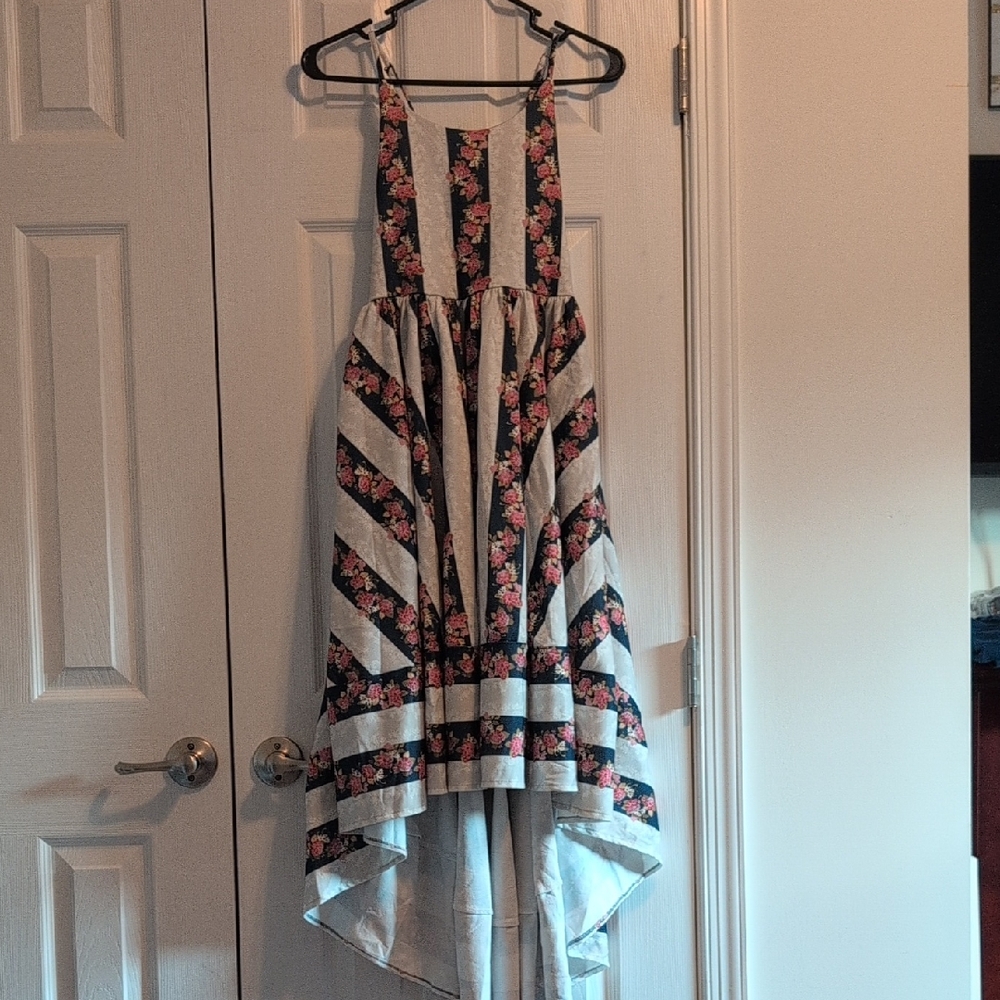 Joyfolie Floral and Striped Kids Dress